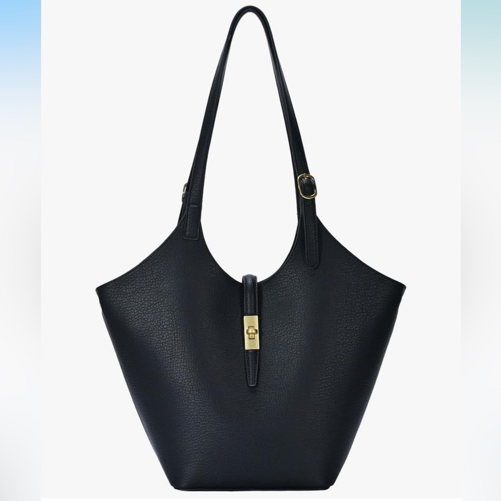 Miztique Isabelle Scoop Neck Tote with Pouch - Black